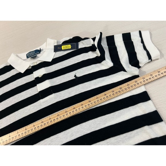 Polo Ralph Lauren L 100% Cotton Mesh‎ Polo Striped Pony… - Picture 3 of 4